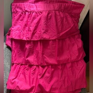 Vibrant Pink Tiered curtains by LUSH